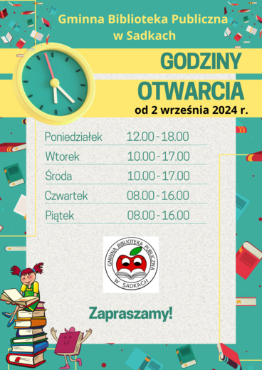 GODZINY OTWARCIA WRZESIEŃ 2024