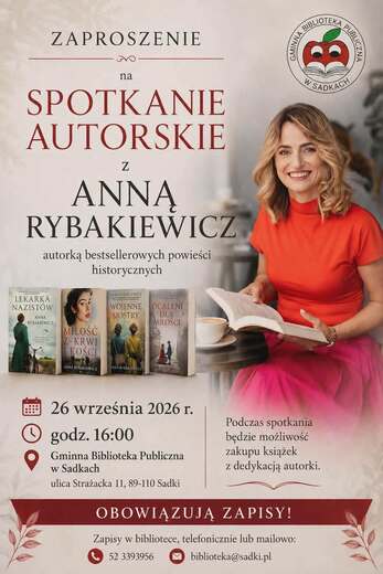 Spotkanie autorskie z Anną Rybakiewicz 