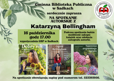Spotkanie autorskie z Katarzyną Bellingham &ndash; autorką książek o ogrodnictwie!
