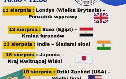 Zdjęcie do Zajęcia wakacyjne  - 6 dni DOOKOŁA ŚWIATA!