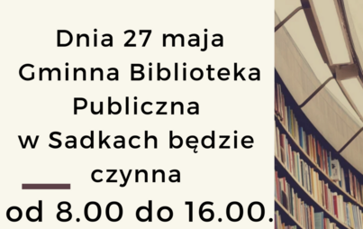 Zdjęcie do Zmiana godzin w dniu 27 maja.